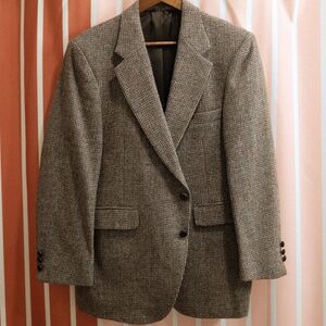 Vintage Harris Tweed Brown Tweed Sport Coat 42S